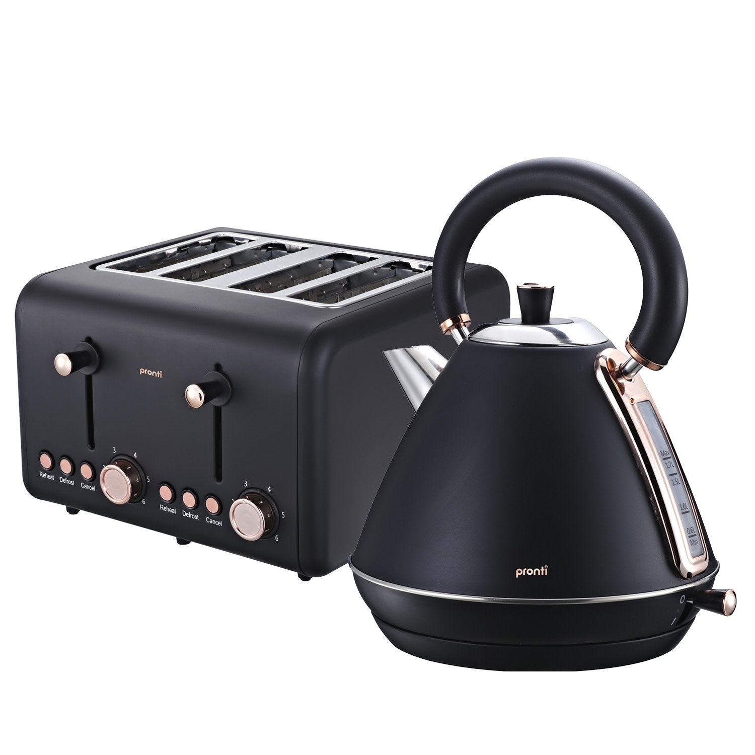 Rose Trim Collection Toaster & Kettle Bundle - Black - Occasions > Party & Birthday Novelties > Party Supplies - Rivercity House & Home Co. (ABN 18 642 972 209) - Affordable Modern Furniture Australia