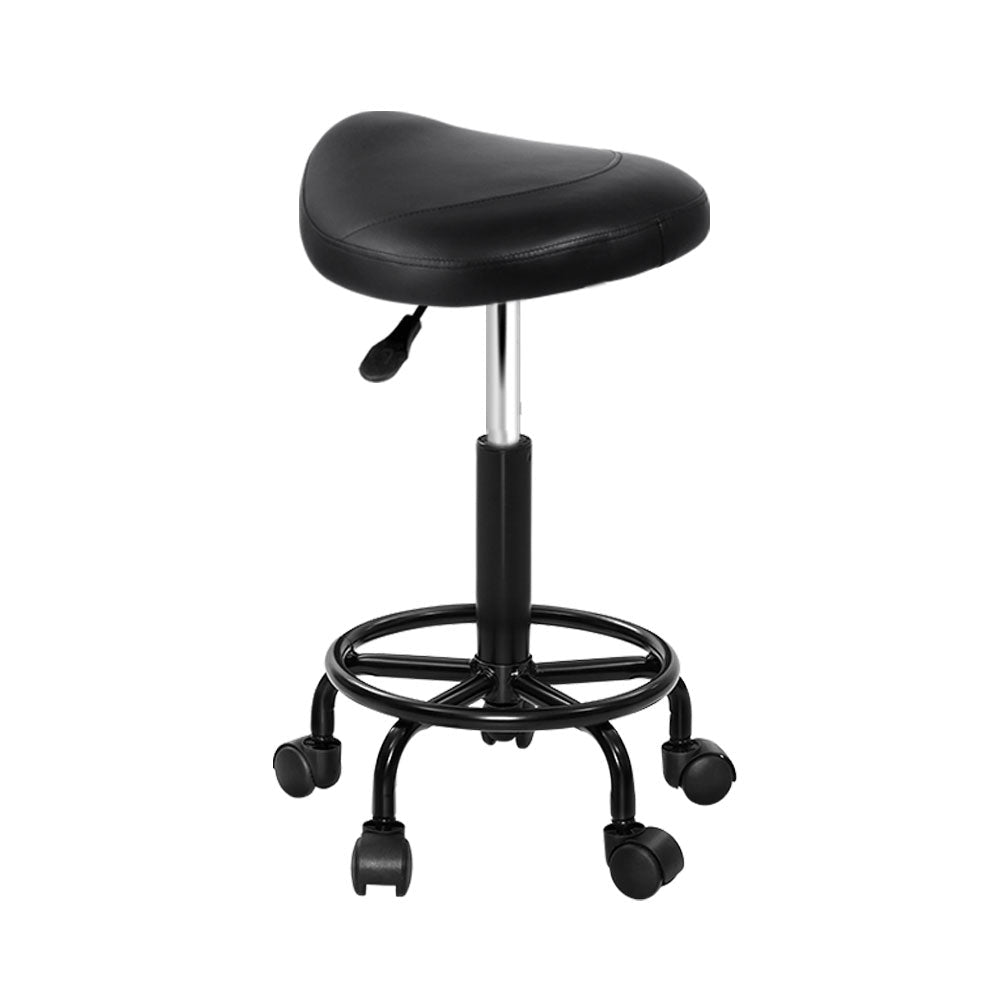 Salon Stool Saddle Swivel Chair - Furniture > Living Room > Ottomans & Footstools - Rivercity House & Home Co. (ABN 18 642 972 209) - Affordable Modern Furniture Australia