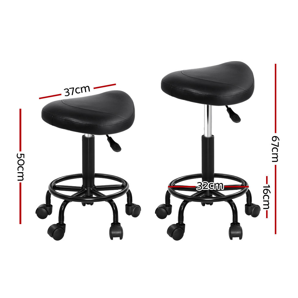 Salon Stool Saddle Swivel Chair - Furniture > Living Room > Ottomans & Footstools - Rivercity House & Home Co. (ABN 18 642 972 209) - Affordable Modern Furniture Australia