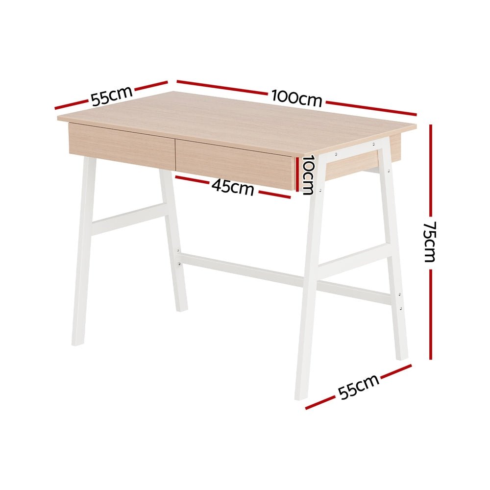 Scandinavian Style Desk With Drawers - Rivercity House & Home Co. (ABN 18 642 972 209) - Affordable Modern Furniture Australia