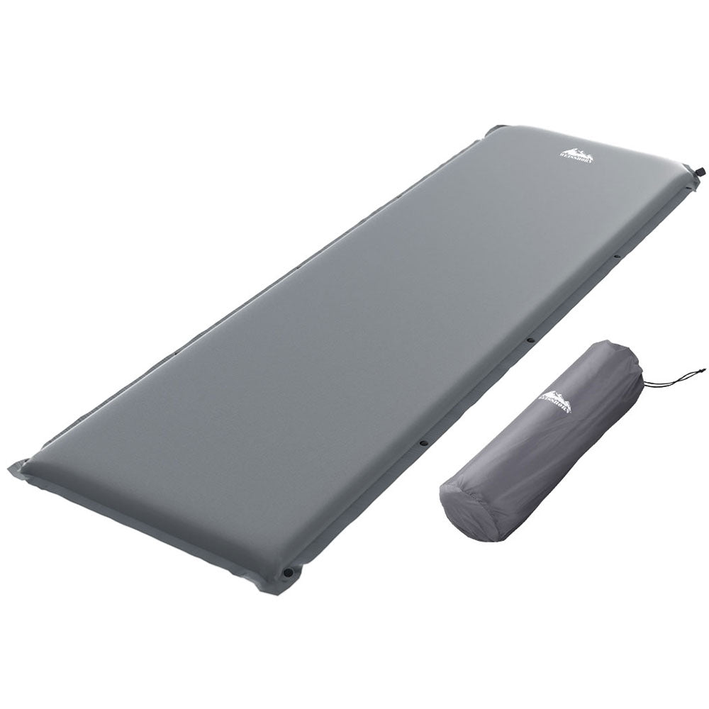 Self Inflating Mattress Camping Sleeping Mat Air Bed Pad Single Grey - Outdoor Recreation > Camping > Inflatable Mattresses - Rivercity House & Home Co. (ABN 18 642 972 209) - Affordable Modern Furniture Australia