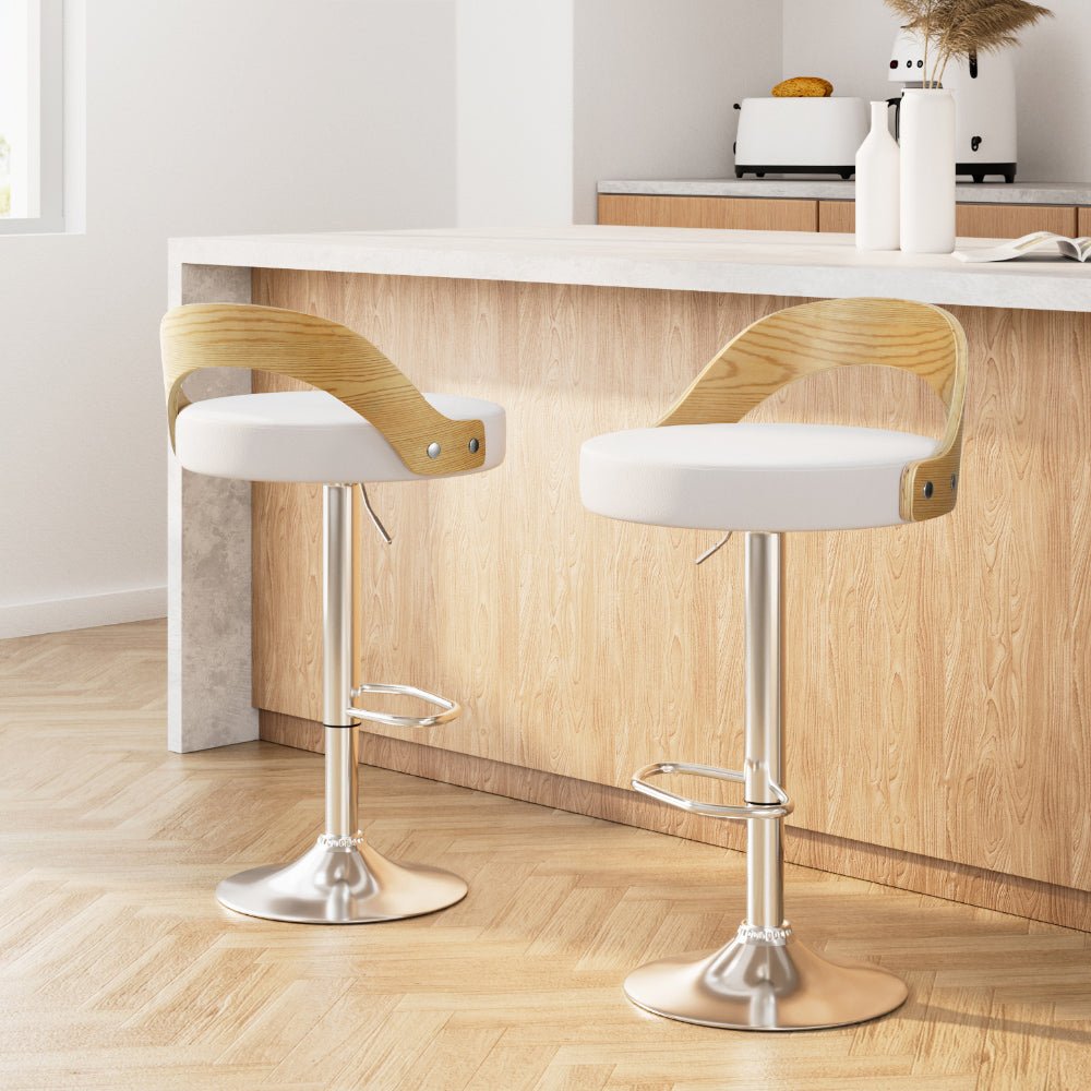 Set of Publia Bar Stools White Oak