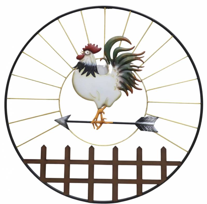 Set of 2 Rooster Metal Wall Art 81x71 cm - Multi Colour - Home & Garden > Decor > Picture Frames - Rivercity House & Home Co. (ABN 18 642 972 209) - Affordable Modern Furniture Australia