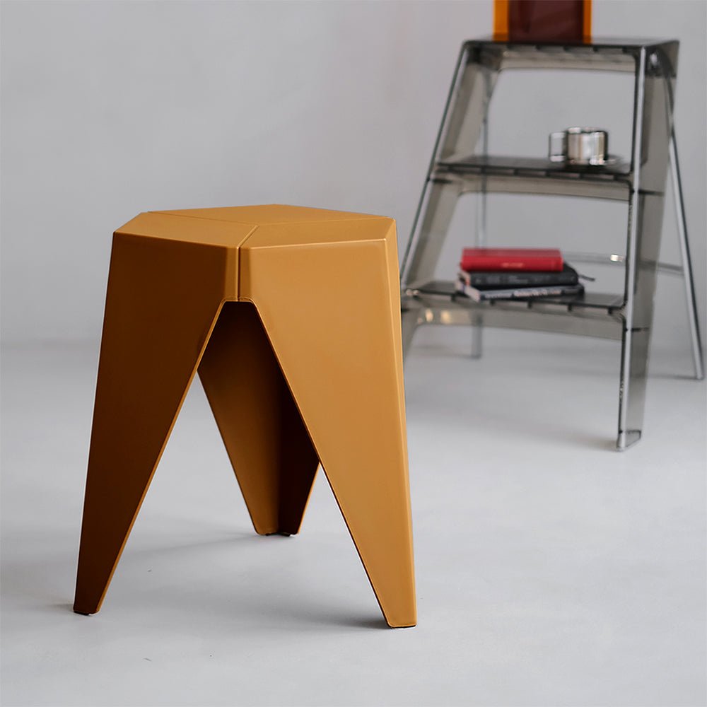 Set of 2 Stacking Puzzle Stools Yellow - Furniture > Bar Stools & Chairs - Rivercity House & Home Co. (ABN 18 642 972 209) - Affordable Modern Furniture Australia