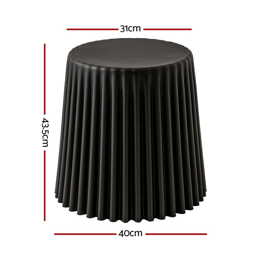 Set of 4 Cupcake Bar Stools Stackable Foot Stools Black - Furniture > Bar Stools & Chairs > Table & Bar Stools - Rivercity House & Home Co. (ABN 18 642 972 209) - Affordable Modern Furniture Australia