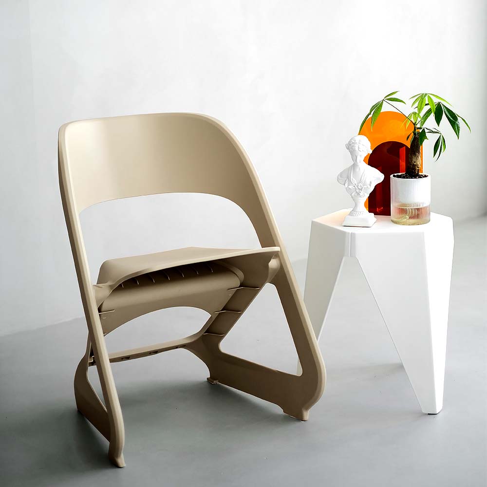 Set of 4 Dining Chairs Office Cafe Lounge Seat Stackable Plastic Leisure Chairs Beige - Furniture > Dining > Kitchen & Dining Chairs - Rivercity House & Home Co. (ABN 18 642 972 209) - Affordable Modern Furniture Australia