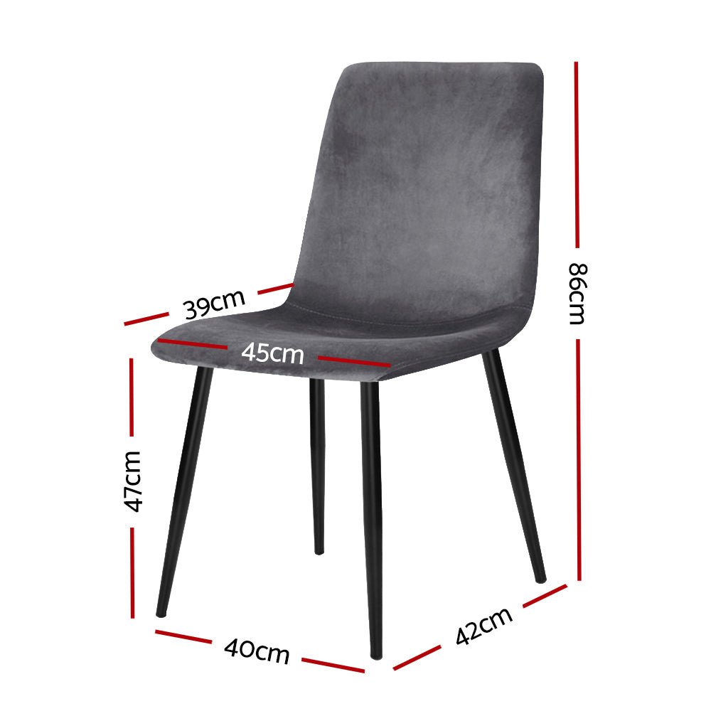 Set of 4 Modern Dining Chairs - Rivercity House & Home Co. (ABN 18 642 972 209) - Affordable Modern Furniture Australia