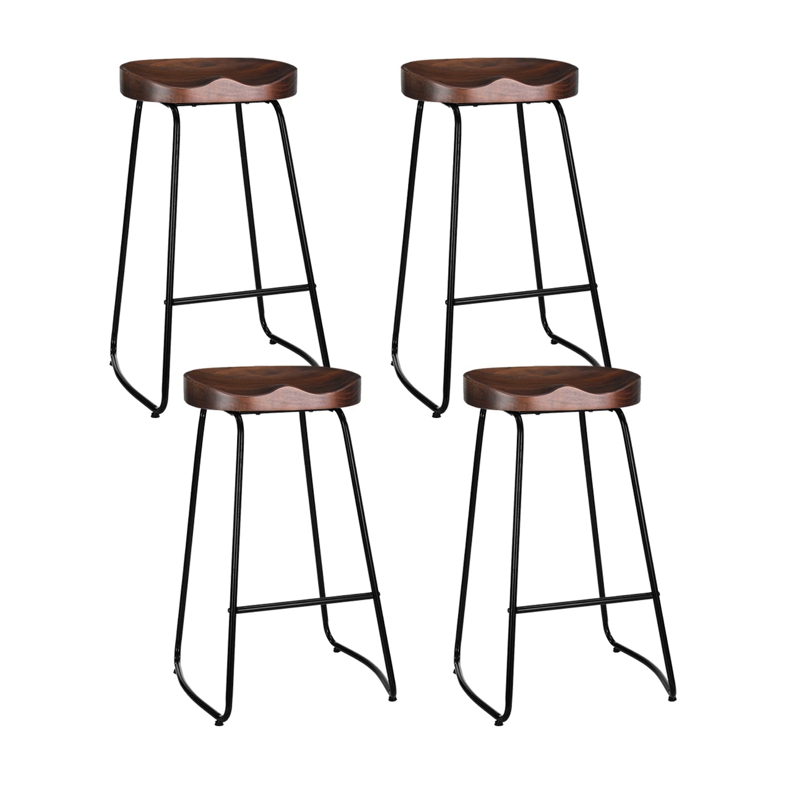 Set of 4 Vintage Tractor Seat Bar Stools 75cm - Rivercity House & Home Co. (ABN 18 642 972 209) - Affordable Modern Furniture Australia