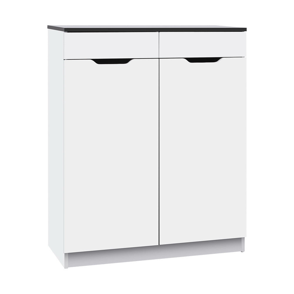Shoe Cabinet Organiser High Gloss White - Rivercity House & Home Co. (ABN 18 642 972 209) - Affordable Modern Furniture Australia