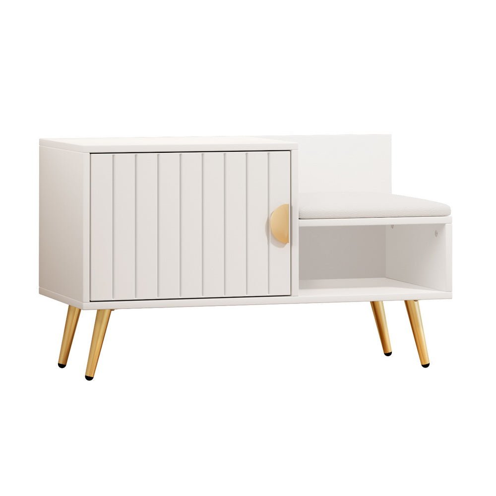 Shoe Rack Cabinet Bench 6 Pairs White - Furniture > Living Room > Shoe Storage - Rivercity House & Home Co. (ABN 18 642 972 209) - Affordable Modern Furniture Australia
