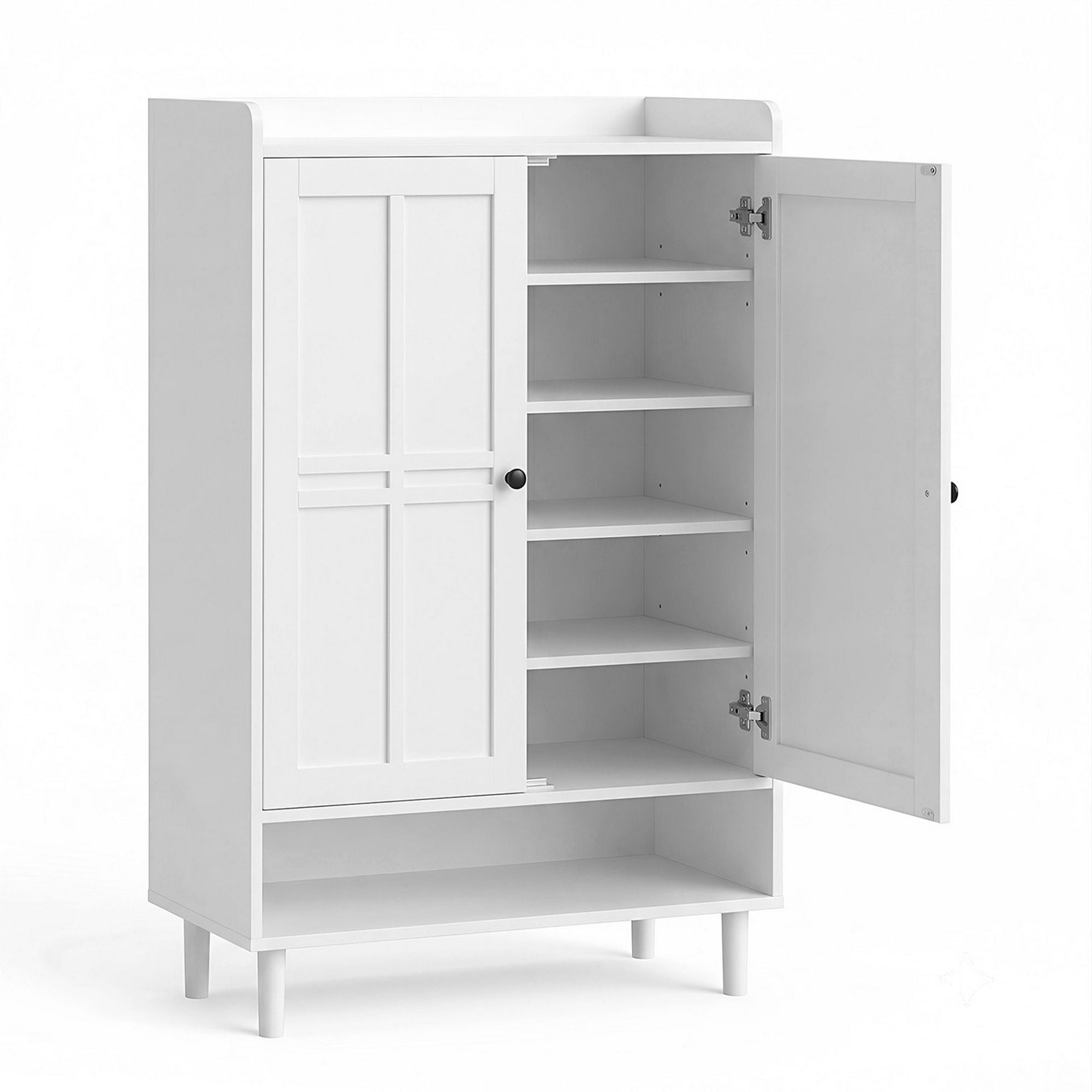 Shoe Rack Cabinet Storage Cupboard 3 Adjustable Shelves White - Furniture > Living Room > Shoe Storage - Rivercity House & Home Co. (ABN 18 642 972 209) - Affordable Modern Furniture Australia