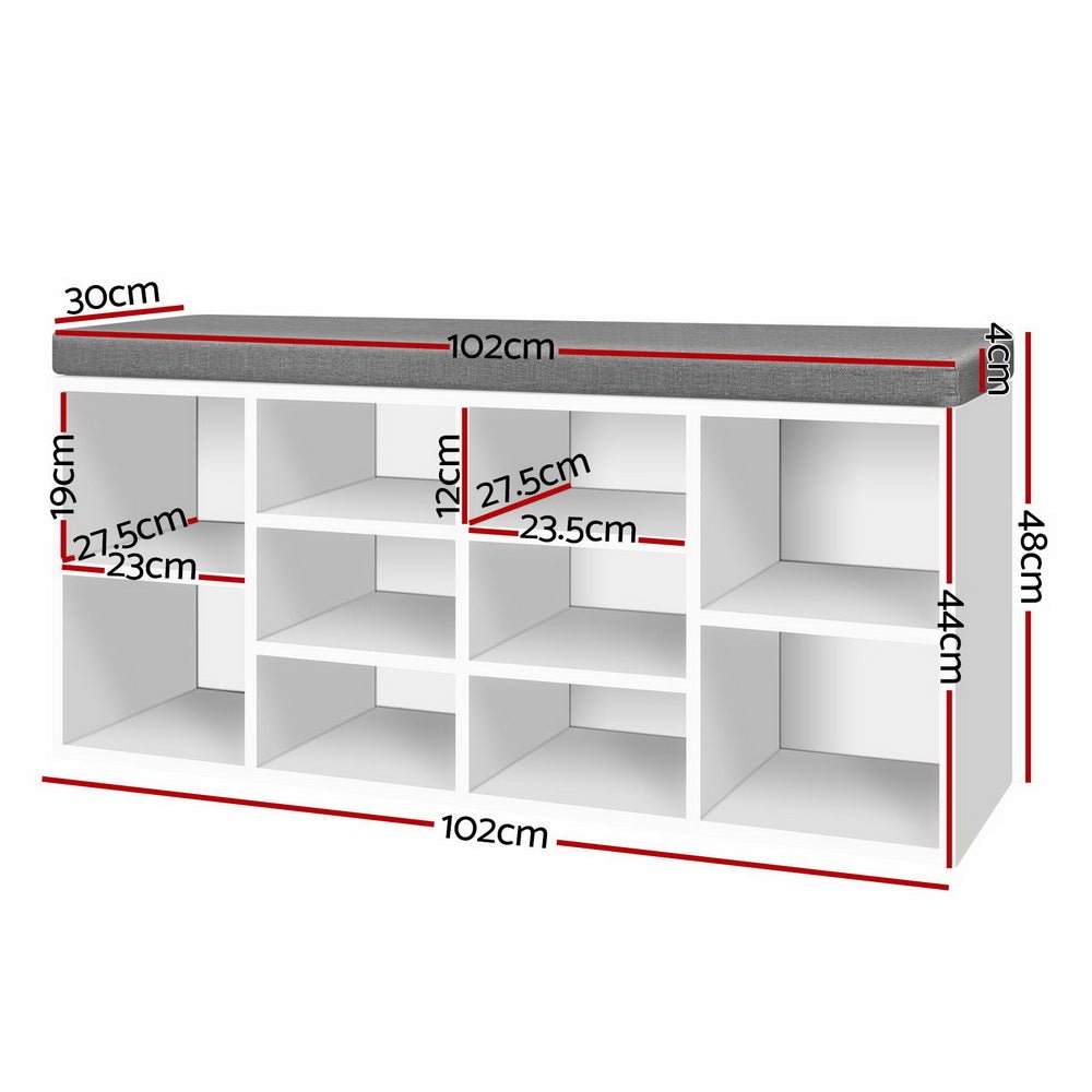 Shoe Rack Storage Cabinet Bench BOA - Furniture > Living Room > Shoe Storage - Rivercity House & Home Co. (ABN 18 642 972 209) - Affordable Modern Furniture Australia