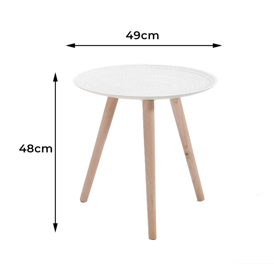 Side Table Coffee Bedside End White - Rivercity House & Home Co. (ABN 18 642 972 209) - Affordable Modern Furniture Australia