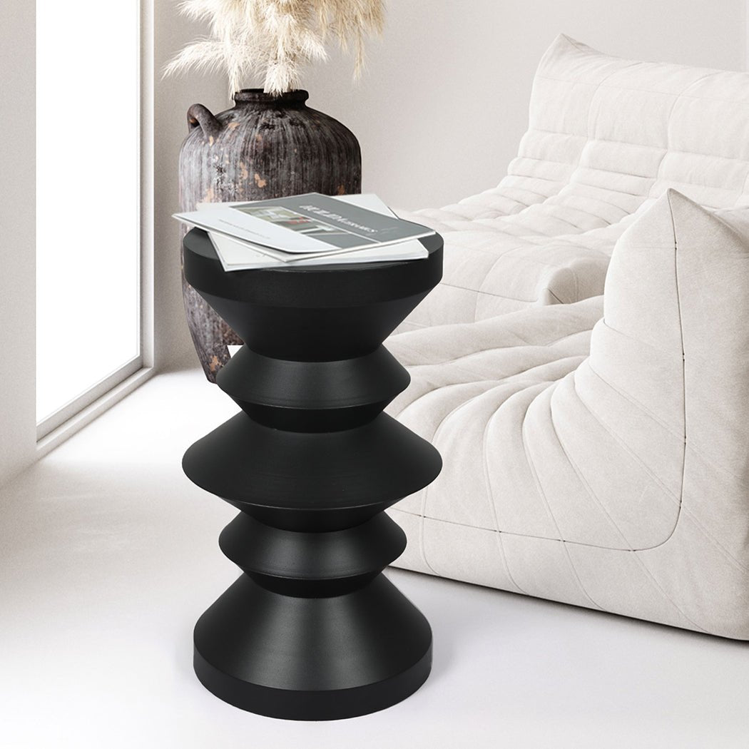 Side Table Round End Bedside - Rivercity House & Home Co. (ABN 18 642 972 209) - Affordable Modern Furniture Australia
