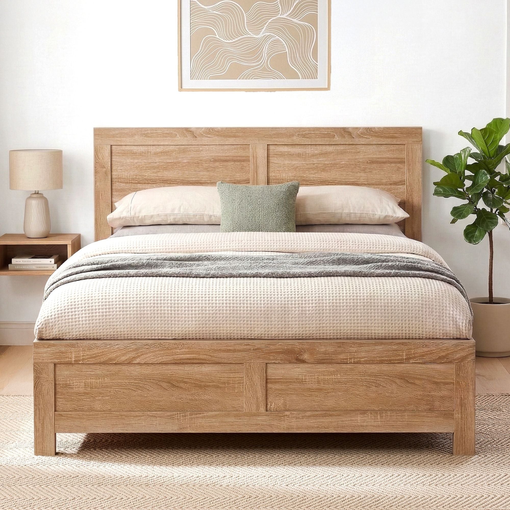Single Bed Frame Wooden Bed Base Walnut - Furniture > Bedroom > Beds & Bed Frames - Rivercity House & Home Co. (ABN 18 642 972 209) - Affordable Modern Furniture Australia