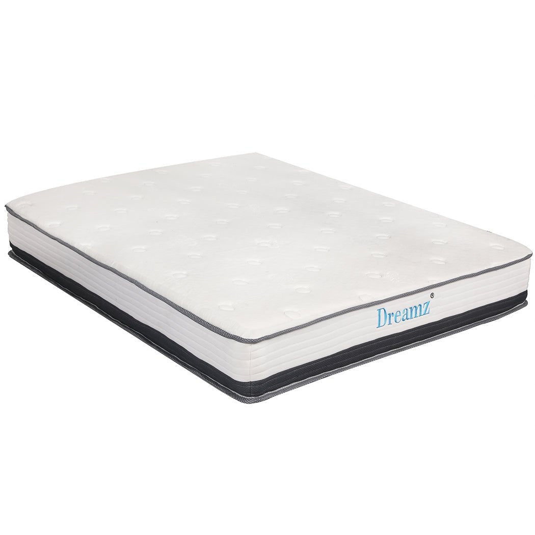 Single Pocket Spring Mattress HD Foam Medium Firm - White - Rivercity House & Home Co. (ABN 18 642 972 209) - Affordable Modern Furniture Australia