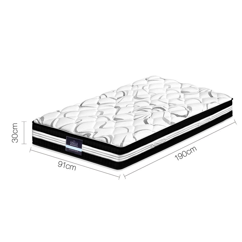 Single Size | Euro Spring Foam Top Mattress (Medium Firm) - Rivercity House & Home Co. (ABN 18 642 972 209) - Affordable Modern Furniture Australia