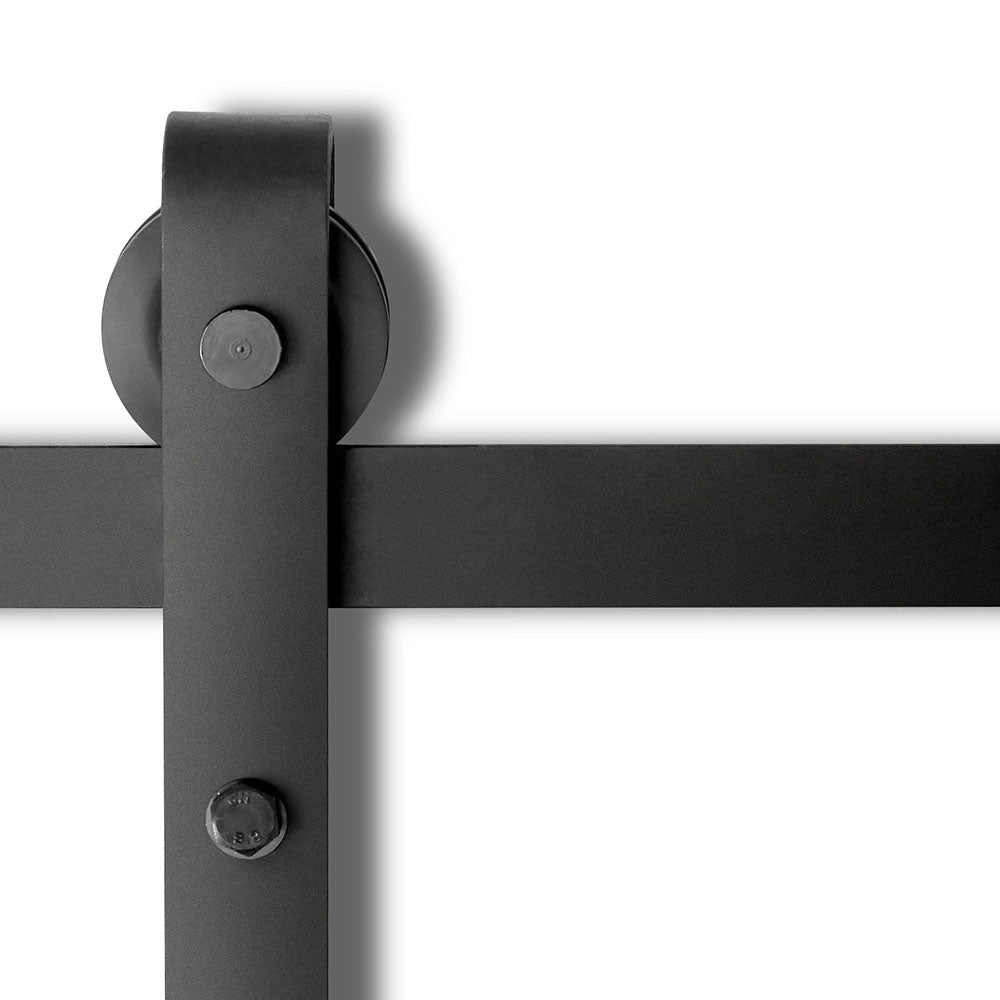 Sliding Barn Door Hardware Track Set 2.44m - Home & Garden > DIY > Door Hardware - Rivercity House & Home Co. (ABN 18 642 972 209) - Affordable Modern Furniture Australia