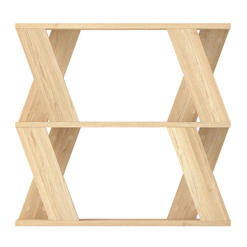 Slim Compact Side Table with Storage Double - Layer Coffee Table - Oak - Rivercity House & Home Co. (ABN 18 642 972 209) - Affordable Modern Furniture Australia
