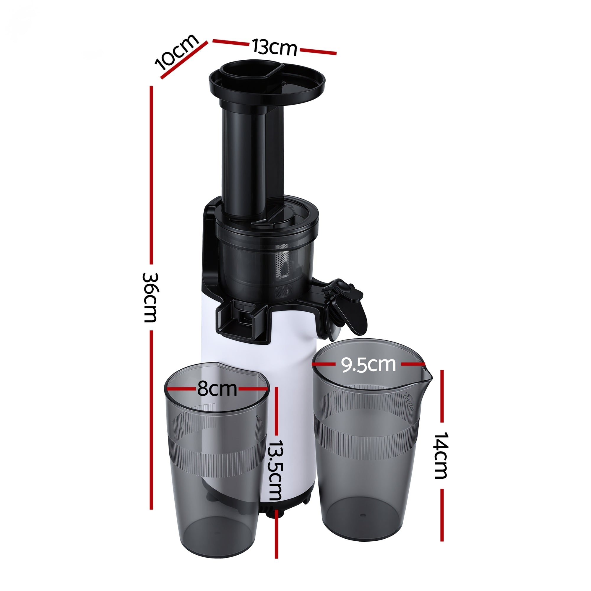 Slow Juicer Cold Press Fruit Juice Extractor 130W White - Commercial > Commercial Others > Distilling & Brewing - Rivercity House & Home Co. (ABN 18 642 972 209) - Affordable Modern Furniture Australia