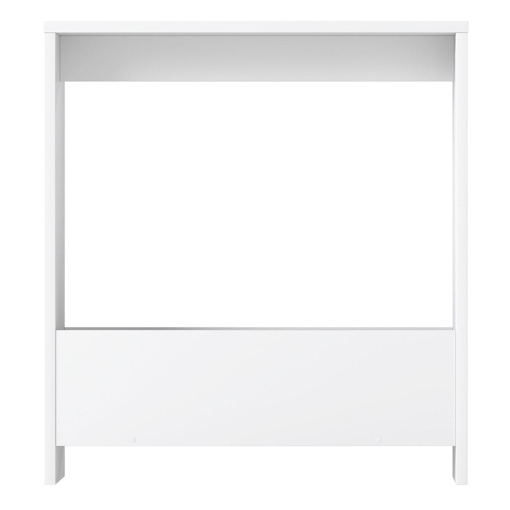 Small Side Table with Magazine Rack and Storage - White - Rivercity House & Home Co. (ABN 18 642 972 209) - Affordable Modern Furniture Australia