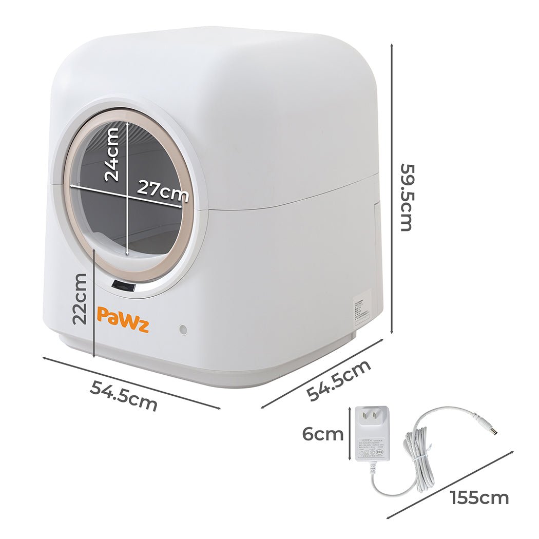 Smart Automatic Cat Litter Box with App Control and UV Cleaning - White - Rivercity House & Home Co. (ABN 18 642 972 209) - Affordable Modern Furniture Australia