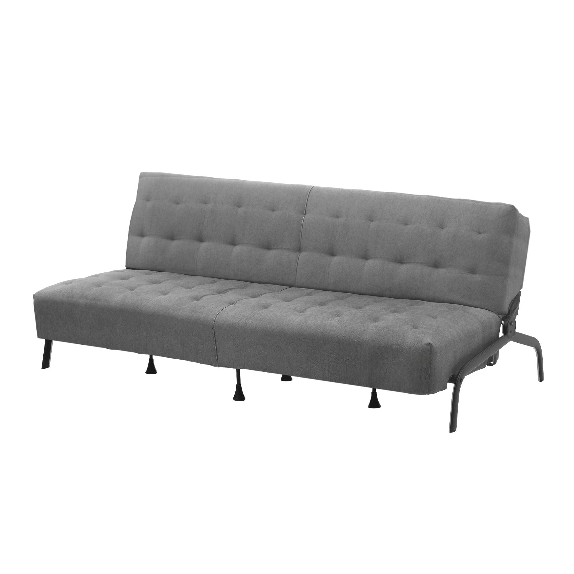 Sofa Bed, 1.9m 3 - Seater Soft Innerspring Adjustable Couch Futon Chair for Apartment Dorm Living Room Office Study Bedroom, Grey - Furniture > Sofas > Sofas & Sofa Beds - Rivercity House & Home Co. (ABN 18 642 972 209) - Affordable Modern Furniture Australia