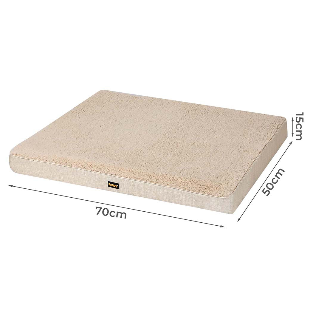 Soft Removable Washable Dog Bed Cushion with Non - Slip Base - Beige - Rivercity House & Home Co. (ABN 18 642 972 209) - Affordable Modern Furniture Australia