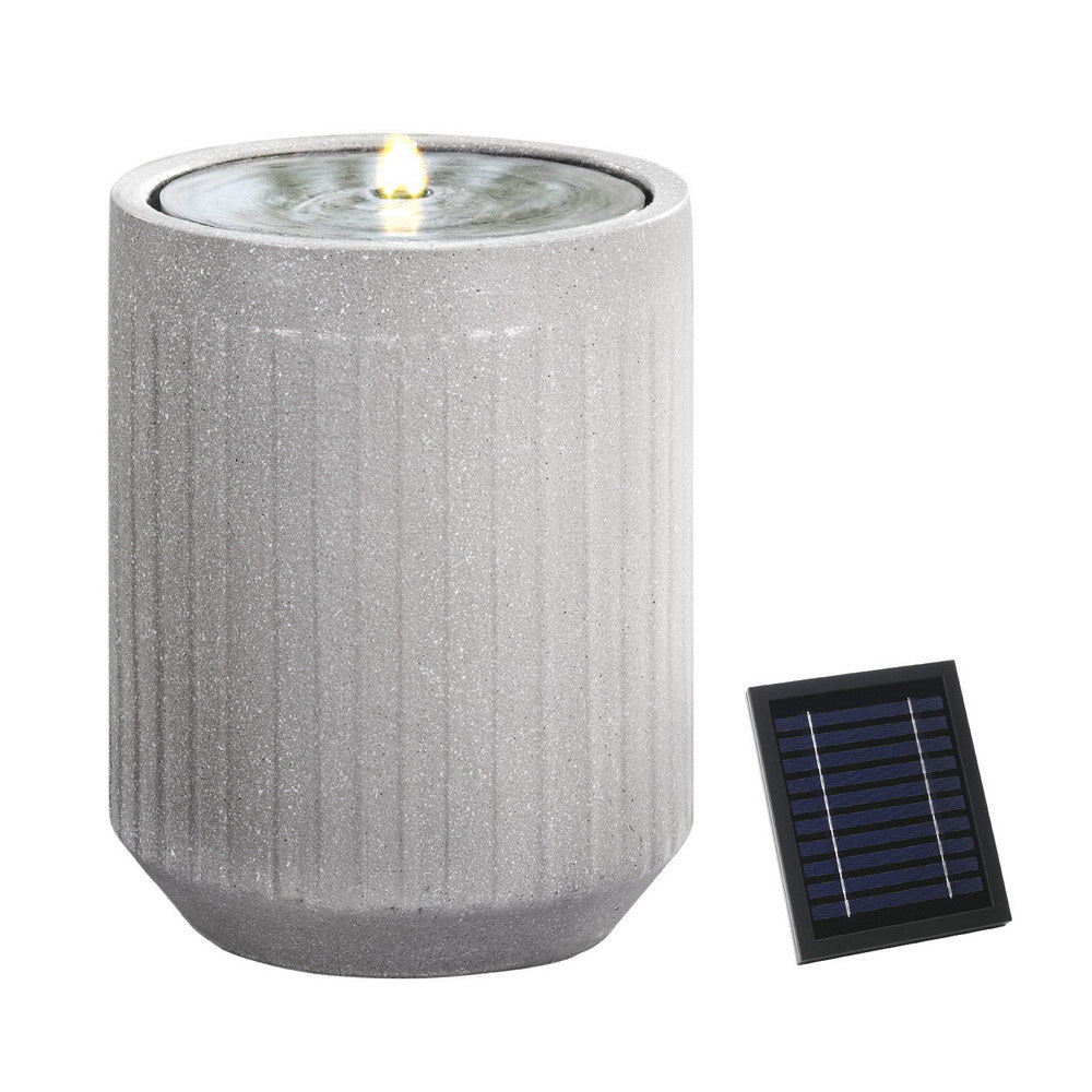 Solar Fountain Water Feature Outdoor Fountain LED Lights Beige - Home & Garden > Fountains > Fountain & Ponds Accessories - Rivercity House & Home Co. (ABN 18 642 972 209) - Affordable Modern Furniture Australia