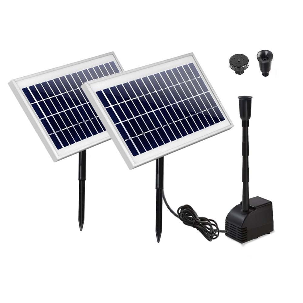 Solar Pond Pump Submersible Water Fountain Kit with 2 Panels 7.2FT - Home & Garden > Fountains > Fountain & Ponds Accessories - Rivercity House & Home Co. (ABN 18 642 972 209) - Affordable Modern Furniture Australia