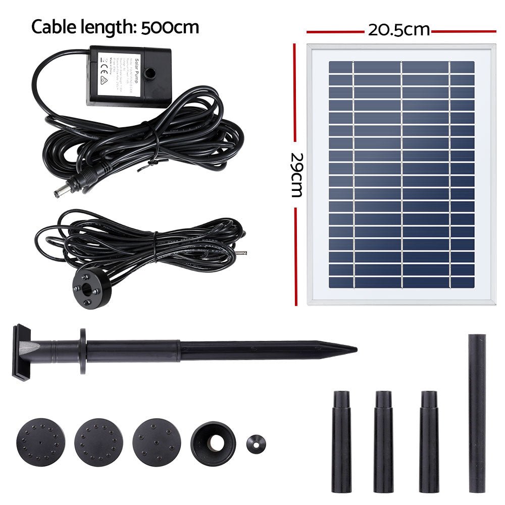 Solar Pond Pump Submersible Water Fountain with Battery LED Lights 4.4FT - Home & Garden > Fountains > Fountain & Ponds Accessories - Rivercity House & Home Co. (ABN 18 642 972 209) - Affordable Modern Furniture Australia