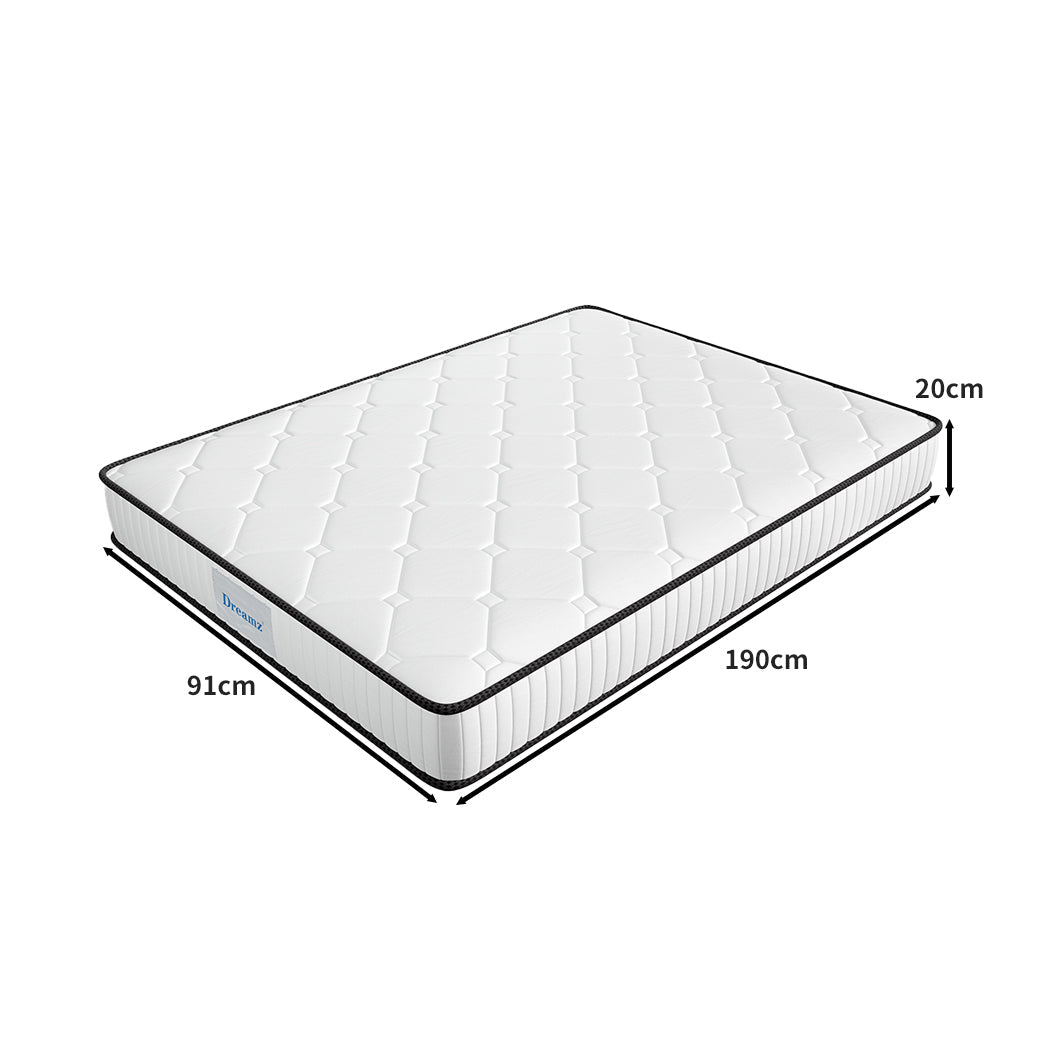 Spring Pocket Single Mattress Bed - Medium Firm - Rivercity House & Home Co. (ABN 18 642 972 209) - Affordable Modern Furniture Australia