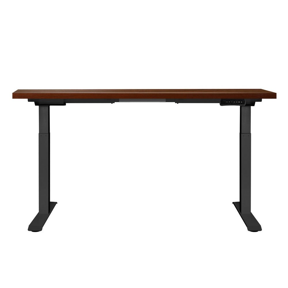 Standing Desk Electric Adjustable Sit Stand Desks Black Walnut 140cm - Furniture > Office - Rivercity House & Home Co. (ABN 18 642 972 209) - Affordable Modern Furniture Australia