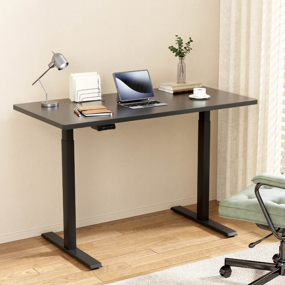 Standing Desk Electric Height Adjustable Sit Stand Desks Black 140cm - Furniture > Office - Rivercity House & Home Co. (ABN 18 642 972 209) - Affordable Modern Furniture Australia