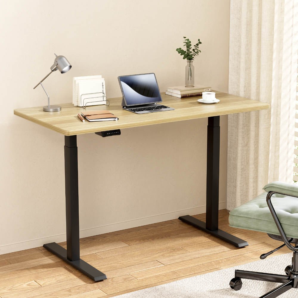 Standing Desk Electric Height Adjustable Sit Stand Desks Black Oak - Furniture > Office - Rivercity House & Home Co. (ABN 18 642 972 209) - Affordable Modern Furniture Australia