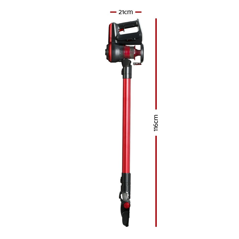 Stick Vacuum Cleaner Brushless Cordless 250W Red - Appliances > Vacuum Cleaners > Stick Vacuums - Rivercity House & Home Co. (ABN 18 642 972 209) - Affordable Modern Furniture Australia