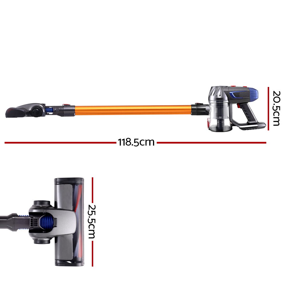 Stick Vacuum Cleaner Cordless HEPA Filter Gold 150W - Appliances > Vacuum Cleaners > Stick Vacuums - Rivercity House & Home Co. (ABN 18 642 972 209) - Affordable Modern Furniture Australia