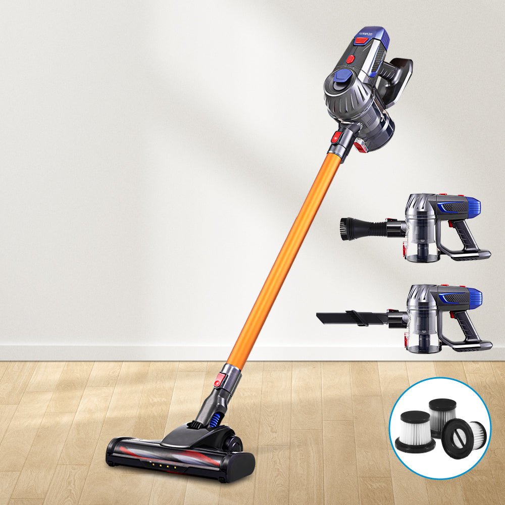 Stick Vacuum Cleaner Cordless HEPA Filter Gold 150W - Appliances > Vacuum Cleaners > Stick Vacuums - Rivercity House & Home Co. (ABN 18 642 972 209) - Affordable Modern Furniture Australia