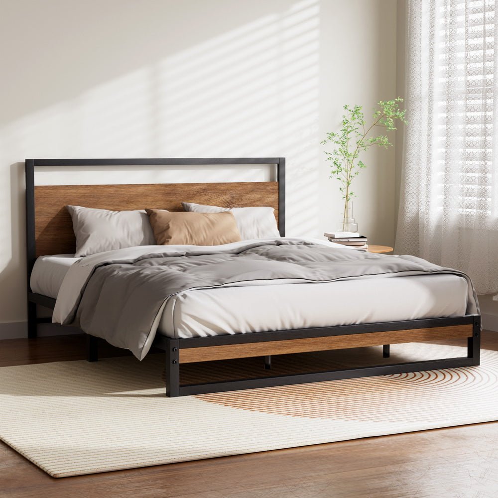 Stockton Metal Queen Bed Frame - Rivercity House & Home Co. (ABN 18 642 972 209) - Affordable Modern Furniture Australia