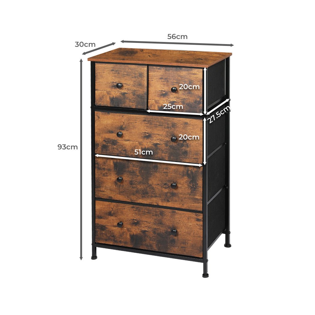 Storage Cabinet Tower Chest with 300 Pcs Drawers - Brown - Rivercity House & Home Co. (ABN 18 642 972 209) - Affordable Modern Furniture Australia