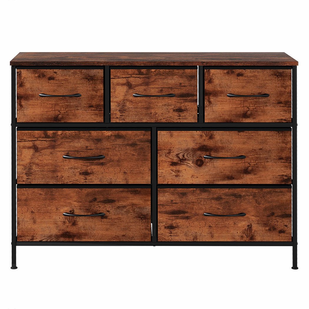 Storage Cabinet Tower Chest with Drawers - Brown - Rivercity House & Home Co. (ABN 18 642 972 209) - Affordable Modern Furniture Australia