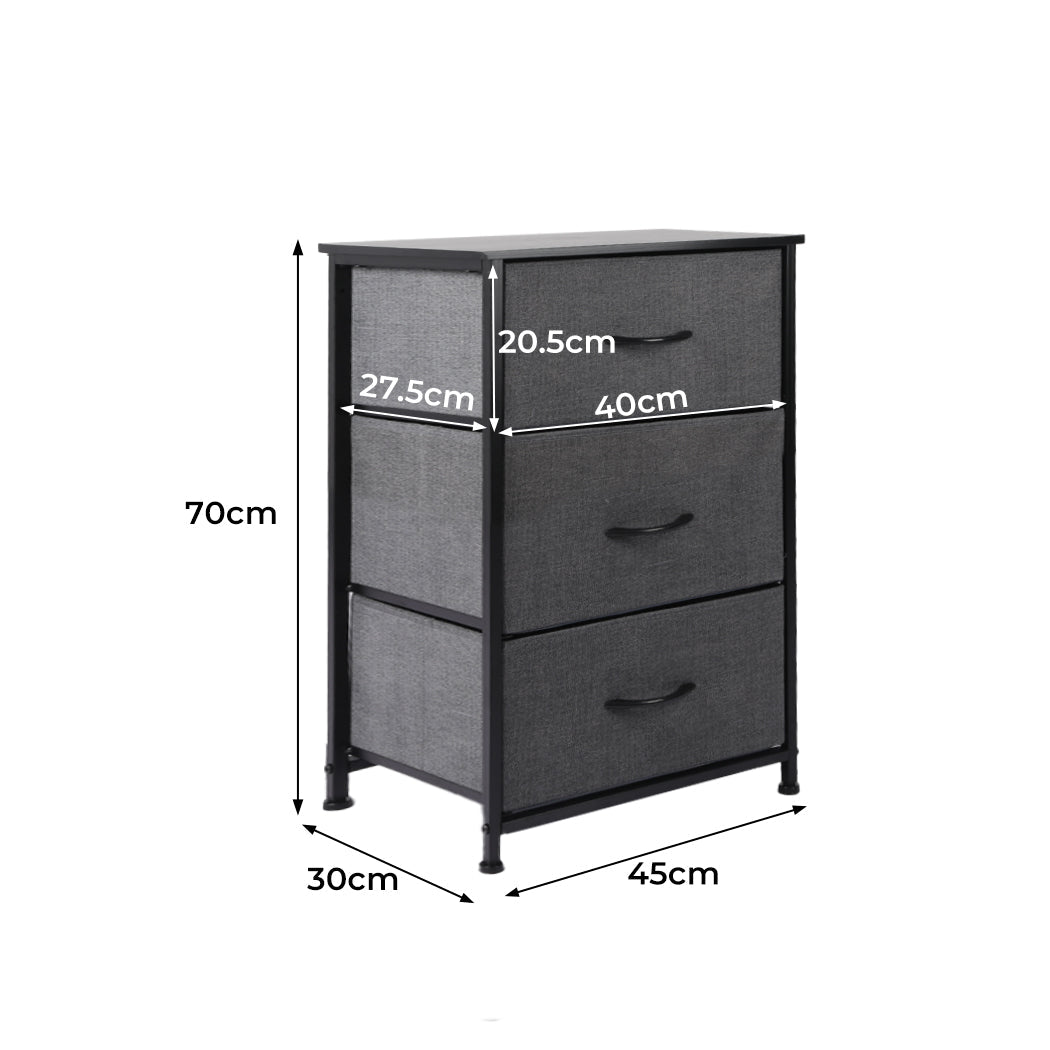 Storage Cabinet Tower Chest with Drawers - Dark Grey - Rivercity House & Home Co. (ABN 18 642 972 209) - Affordable Modern Furniture Australia