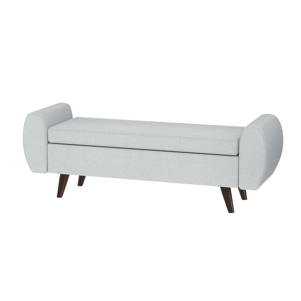 Storage Ottoman Blanket Box Armrest 140cm Grey - Furniture > Living Room - Rivercity House & Home Co. (ABN 18 642 972 209) - Affordable Modern Furniture Australia