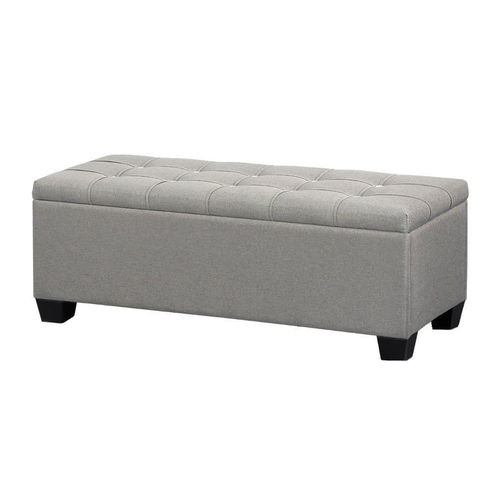 Storage Ottoman Blanket Box Grey - Furniture > Living Room - Rivercity House & Home Co. (ABN 18 642 972 209) - Affordable Modern Furniture Australia