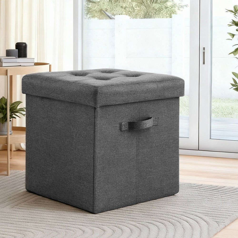 Storage Ottoman Rest Foot Stool Foldable - Furniture > Living Room > Ottomans & Footstools - Rivercity House & Home Co. (ABN 18 642 972 209) - Affordable Modern Furniture Australia