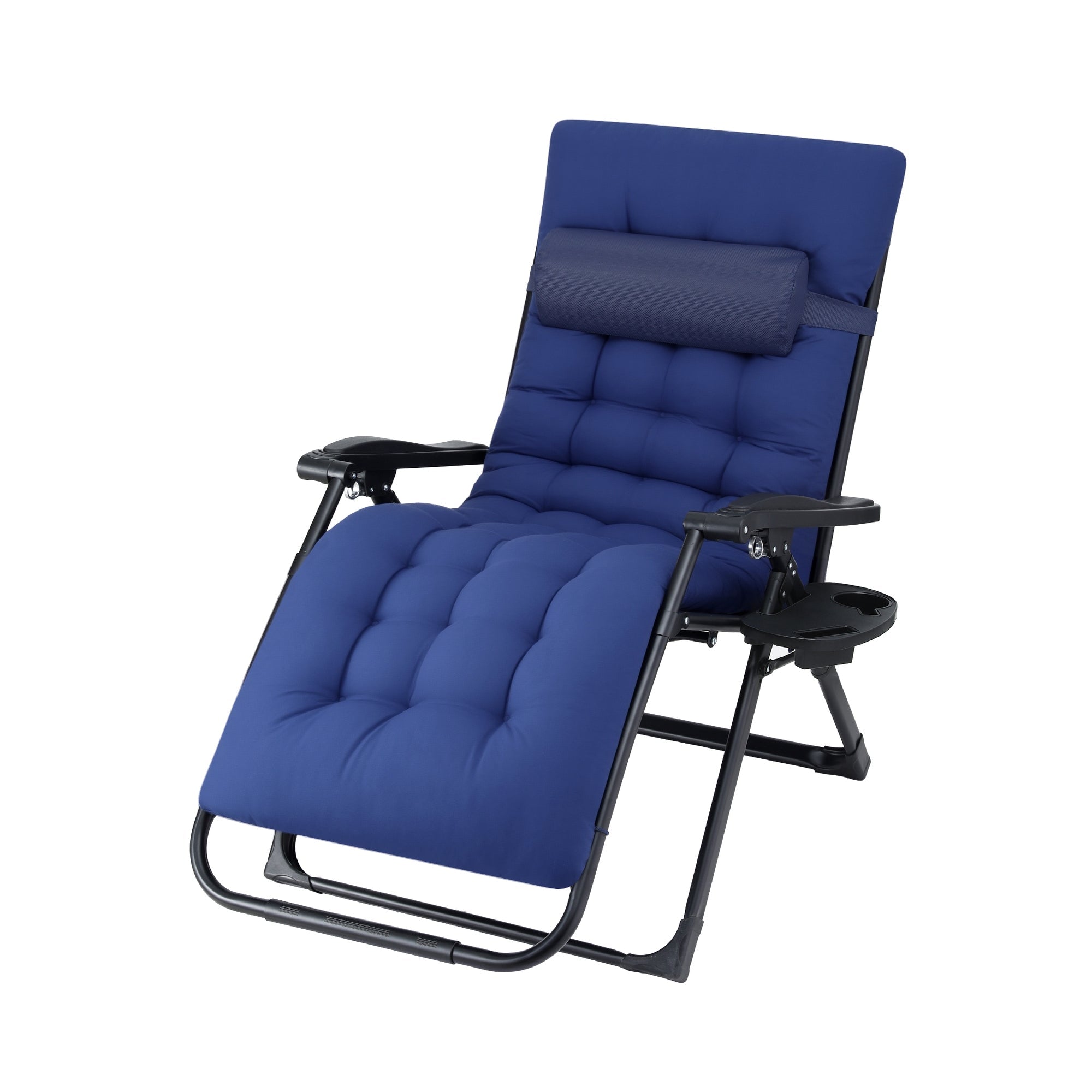 Sun Lounge Lounger Folding Camping Zero Gravity Chair Outdoor Furniture XL Blue - Furniture > Outdoor > Outdoor Chairs - Rivercity House & Home Co. (ABN 18 642 972 209) - Affordable Modern Furniture Australia
