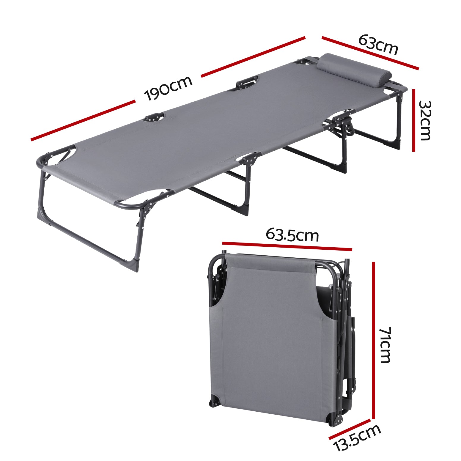 Sun Lounger Folding Lounge Beach Chair Patio Outdoor Furniture - Furniture > Outdoor > Outdoor Sofas & Lounge Sets - Rivercity House & Home Co. (ABN 18 642 972 209) - Affordable Modern Furniture Australia