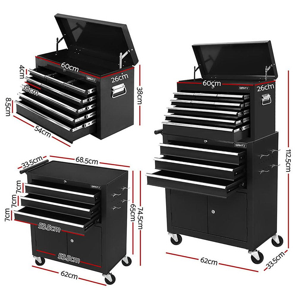 Tool Chest Trolley 12 Drawers Storage Cabinet Toolbox - Tools > Tools Storage > Tool Boxes - Rivercity House & Home Co. (ABN 18 642 972 209) - Affordable Modern Furniture Australia