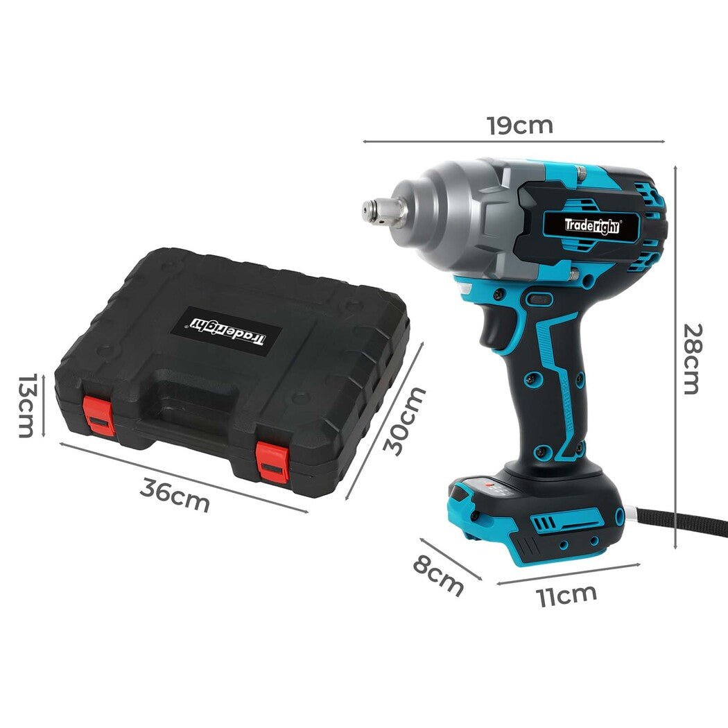 Traderight 21V Cordless Impact Wrench 1200Nm with 4.0Ah Battery - Blue - Rivercity House & Home Co. (ABN 18 642 972 209) - Affordable Modern Furniture Australia