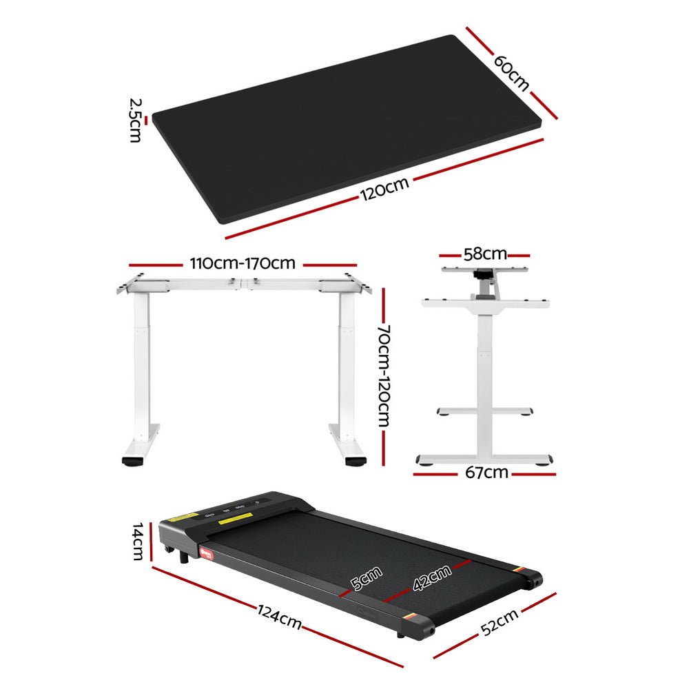 Treadmill 120cm Automatic Standing Desk with 400mm Electric Walking Pad - Furniture > Office > Desks - Rivercity House & Home Co. (ABN 18 642 972 209) - Affordable Modern Furniture Australia